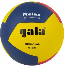Мяч вол. GALA Relax 12,  р.5, синт. кожа ПУ, клееный, бут. камера, жёлто-сине-красный