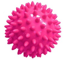 T07638 Мяч массажный с шипами 7см. розовый