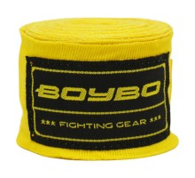 Бинты BoyBo хлопок-эластан желтый 2.5м.