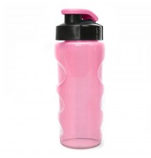 Бутылка для воды "HEALTH and FITNESS", 500 ml., anatomic, прозрачно/розовый