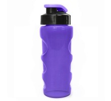 Бутылка для воды "HEALTH and FITNESS", 500 ml., anatomic, прозрачно/фиолетовый