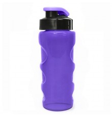 Бутылка для воды "HEALTH and FITNESS", 500 ml., anatomic, прозрачно/фиолетовый