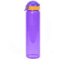 Бутылка для воды "LIFESTYLE" со шнурком, 500 ml., straight, прозрачно/фиолетовый