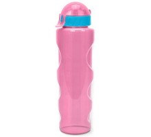 Бутылка для воды "LIFESTYLE" со шнурком, 700 ml., anatomic, прозрачно/розовый