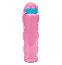 Бутылка для воды "LIFESTYLE" со шнурком, 700 ml., anatomic, прозрачно/розовый