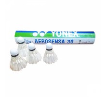Волан Yonex Aerosensa 30 белый перьевой пробковая головка класс Мастер