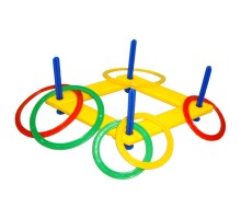 Игра Кольцеброс (6 колец, 4 напольных стержня)
