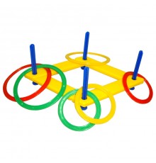 Игра Кольцеброс (6 колец, 4 напольных стержня)
