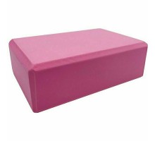 Йога блок полумягкий (розовый) 223х150х76мм., из вспененного ЭВА