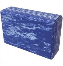Йога блок полумягкий гранит (синий гранит) 223x150x76mm из вспененного ЭВА