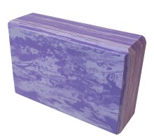 Йога блок полумягкий гранит (фиолетовый гранит) 223x150x76mm из вспененного ЭВА