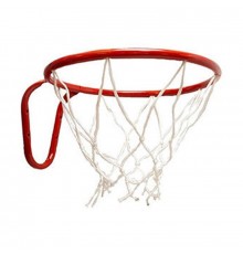 Кольцо баскетбольное №3 с упором и сеткой