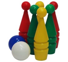 Мини боулинг (6 кеглей, 2 шара d 8см)