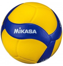 Мяч вол. "MIKASA", р.5, FIVB Appr, 18 пан, синт.кожа (микрофиб), клееный, бут.кам, желто-синий