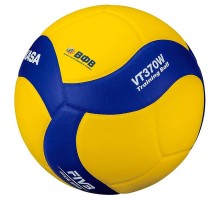 Мяч вол. утяж. "MIKASA VT370W", р 5, 18 панелей, синт.кожа (ПУ), вес 370г, клееный, сине-желтый