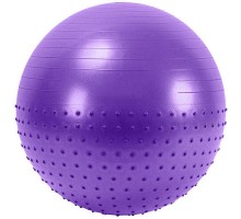 Мяч гимнастический Anti-Burst полу-массажный 65см. 900г. фиолетовый FBX65-2