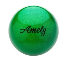 Мяч для х/г Amely AGB-103 19см. зеленый с насыщенными блестками