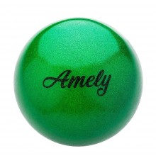 Мяч для х/г Amely AGB-103 19см. зеленый с насыщенными блестками
