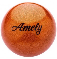 Мяч для х/г Amely AGB-103 19см. оранжевый с насыщенными блестками