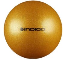 Мяч для художественной гимнастики INDIGO IN118 металлик 400гр. 19см. с блестками (оранжевый)