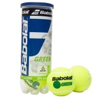 Мяч теннисный BABOLAT Green, войлок, шерсть, нат.резина, желто-зеленый