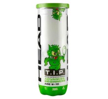 Мяч теннисный HEAD T.I.P Green, фетр,нат.резина,желто-зеленый