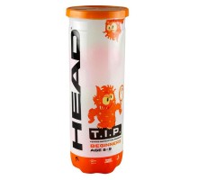 Мяч теннисный HEAD T.I.P Orange, фетр,нат.резина,желто-оранжевый