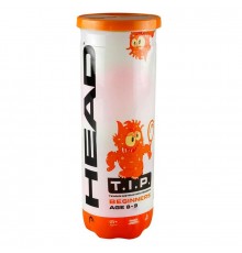 Мяч теннисный HEAD T.I.P Orange, фетр,нат.резина,желто-оранжевый