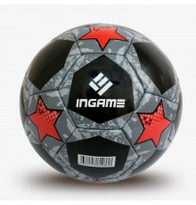 Мяч футбольный INGAME PRO BLACK №5 черно-красный