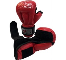 Перчатки для Рукопашного боя FIGHT-1, 6oz, искожа, р.XS (красный)