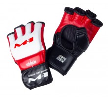 Перчатки для смешанных единоборств Clinch M1 Global Official Fight Gloves бело-красно-черные р.M