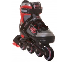 Раздвижные роликовые коньки BRAMAN RED р.S (30-33)
