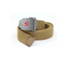 Ремень "CЛЕДОПЫТ-Звезда Серп и Молот", 1400х36 мм, текстиль, хаки