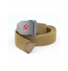 Ремень "CЛЕДОПЫТ-Звезда Серп и Молот", 1400х36 мм, текстиль, хаки