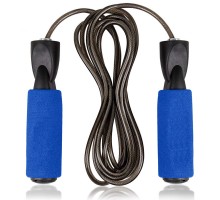 Скакалка JJ-301 трос в ПВХ оплетке с подшипником 3,05 м (синий)