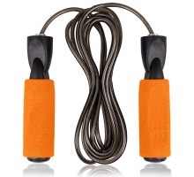 Скакалка JJ-303 трос в ПВХ оплетке с подшипником 3,05 м (оранжевый)