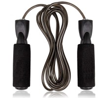 Скакалка JJ-304 трос в ПВХ оплетке с подшипником 3,05 м (черный)